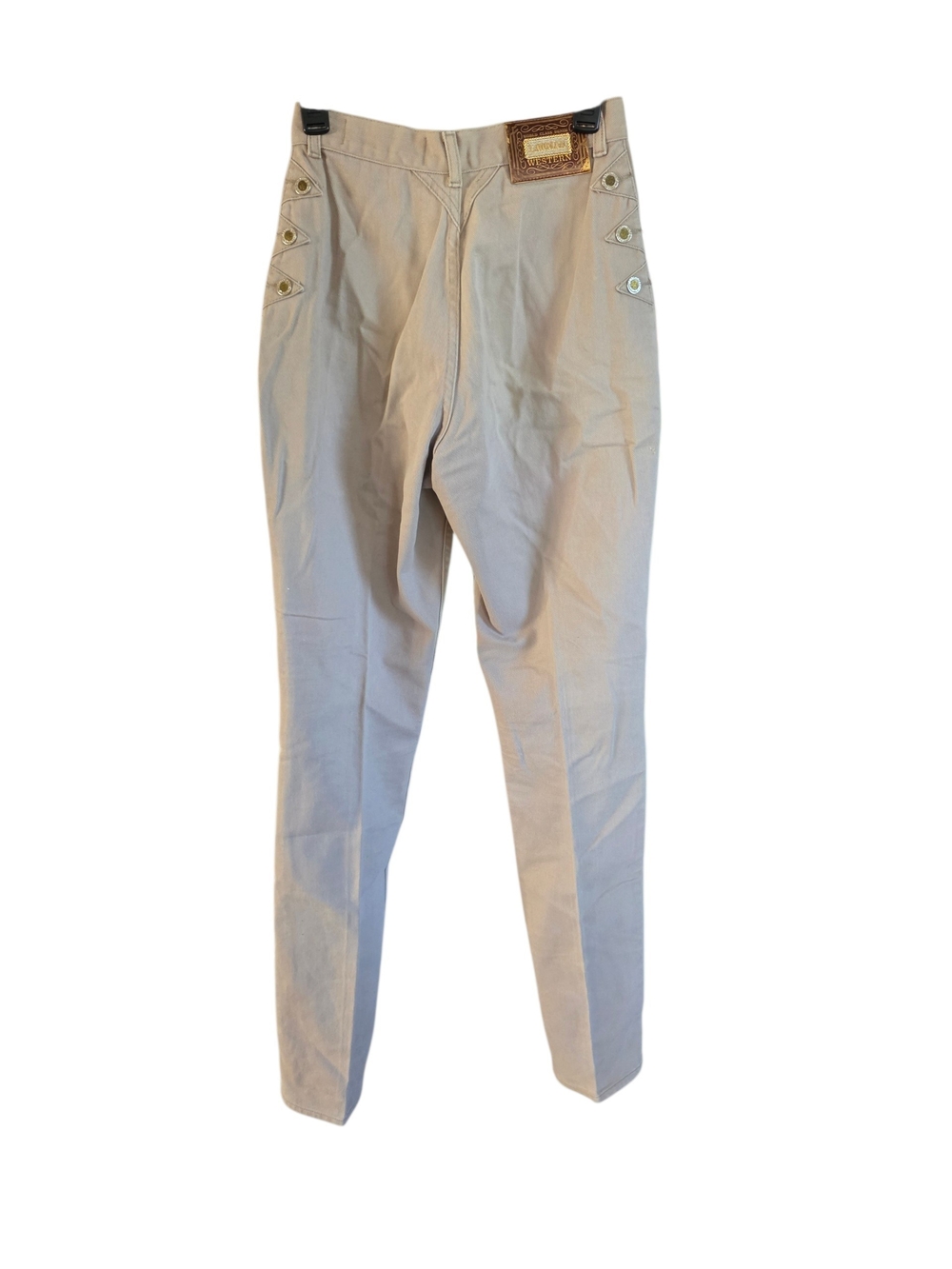 Lawman Western  Boot Cut Jeans in Light Tan with Western Patch - Picture 6 of 7